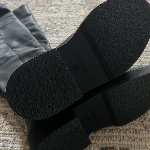 NWT_MANGO Leather Boot With Tall Leg - Picture 9 of 9